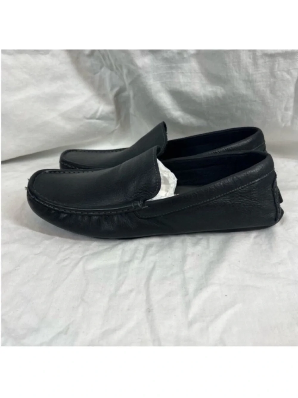 L.B Evans Leather Alton slip On Casual Slippers loafer Faux Shearling NWOB